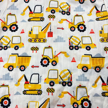 Load image into Gallery viewer, Boys lightweight, short sleeve shirt, diggers, EUC, size 4-5,