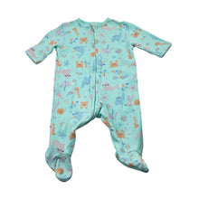 Load image into Gallery viewer, Unisex Dymples, organic cotton zip coverall / romper, GUC, size 0000,