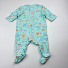 Load image into Gallery viewer, Unisex Dymples, organic cotton zip coverall / romper, GUC, size 0000,