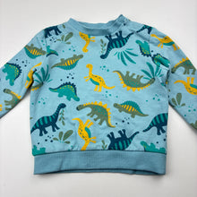 Load image into Gallery viewer, Boys Higgledee, fleece lined lightweight sweater / jumper, dinosaurs, FUC, size 1,