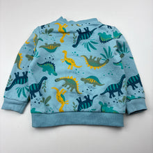 Load image into Gallery viewer, Boys Higgledee, fleece lined lightweight sweater / jumper, dinosaurs, FUC, size 1,