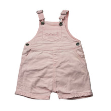 Load image into Gallery viewer, Girls Seed, embroidered stretch denim overalls short alls, GUC, size 00,