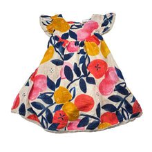 Load image into Gallery viewer, Girls Jack &amp; Milly, lined cotton dress, matching bloomers, small mark on front, FUC, size 00, L: 38cm