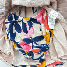 Load image into Gallery viewer, Girls Jack &amp; Milly, lined cotton dress, matching bloomers, small mark on front, FUC, size 00, L: 38cm