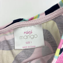 Load image into Gallery viewer, Girls Mango, cotton long-sleeve dress, GUC, size 1, L: 43cm