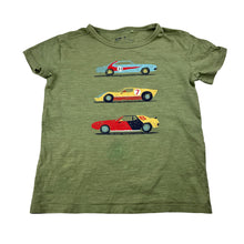 Load image into Gallery viewer, Boys Anko, green cotton t-shirt, racing cars, GUC, size 4,