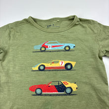 Load image into Gallery viewer, Boys Anko, green cotton t-shirt, racing cars, GUC, size 4,
