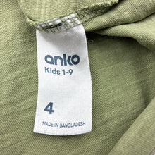 Load image into Gallery viewer, Boys Anko, green cotton t-shirt, racing cars, GUC, size 4,