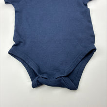Load image into Gallery viewer, Unisex Target, navy organic cotton bodysuit / romper, GUC, size 0,