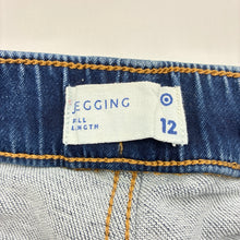 Load image into Gallery viewer, Girls Target, knit stretch denim leggings / jeggings, elasticated, EUC, size 12,