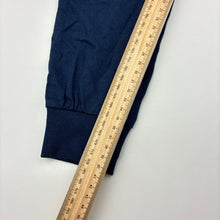 Load image into Gallery viewer, Unisex H&amp;M, navy cotton casual pants, elasticated, EUC, size 6,