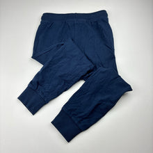 Load image into Gallery viewer, Unisex H&amp;M, navy cotton casual pants, elasticated, EUC, size 6,