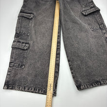 Load image into Gallery viewer, Unisex 1964 Denim Co, wide leg denim cargo pants adjustable, EUC, size 8,