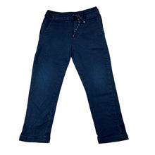 Load image into Gallery viewer, Boys Seed, navy stretch cotton pants, elasticated, fading on knees, FUC, size 3,