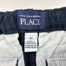 Load image into Gallery viewer, Boys The Children's Place, navy stretch cotton chino pants adjustable, EUC, size 5,