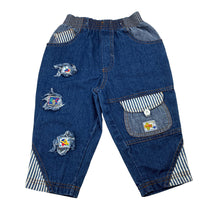 Load image into Gallery viewer, Boys San Ban Cay, blue denim pants, elasticated, GUC, size 2,