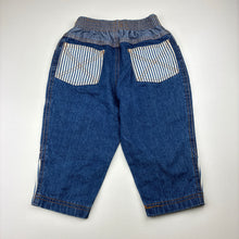 Load image into Gallery viewer, Boys San Ban Cay, blue denim pants, elasticated, GUC, size 2,