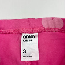 Load image into Gallery viewer, Girls Anko, pink stretchy leggings, hearts, GUC, size 3,