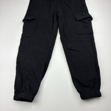 Load image into Gallery viewer, Unisex H&amp;M, fleece lined cargo track pants, elasticated, EUC, size 7,