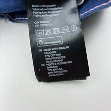 Load image into Gallery viewer, Unisex H&amp;M, blue stretch denim pants, adjustable, EUC, size 6,