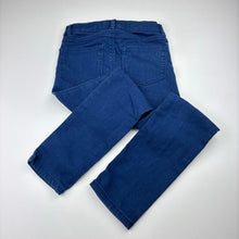 Load image into Gallery viewer, Unisex H&amp;M, blue stretch denim pants, adjustable, EUC, size 6,