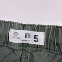 Load image into Gallery viewer, Boys Cotton On, khaki stretch cotton casual pants, elasticated, FUC, size 5,
