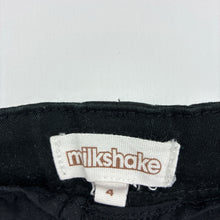 Load image into Gallery viewer, Boys Milkshake, black stretch cotton pants adjustable, EUC, size 4,