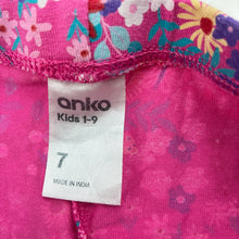 Load image into Gallery viewer, Girls Anko, colourful stretchy floral leggings, GUC, size 7,