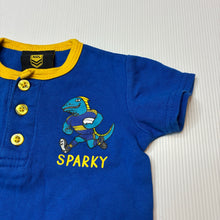 Load image into Gallery viewer, Unisex NRL Supporter, Parramatta Eels cotton romper, GUC, size 00,