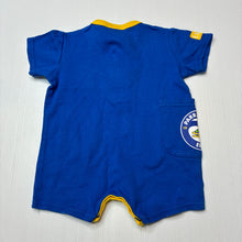 Load image into Gallery viewer, Unisex NRL Supporter, Parramatta Eels cotton romper, GUC, size 00,