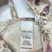 Load image into Gallery viewer, Girls Baby Baby, floral tutu romper, EUC, size 2,