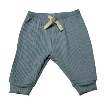 Load image into Gallery viewer, Unisex Target, blue ribbed stretchy pants / bottoms, elasticated, GUC, size 000,