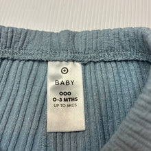 Load image into Gallery viewer, Unisex Target, blue ribbed stretchy pants / bottoms, elasticated, GUC, size 000,