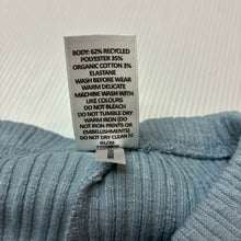 Load image into Gallery viewer, Unisex Target, blue ribbed stretchy pants / bottoms, elasticated, GUC, size 000,