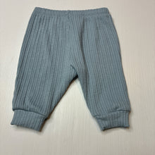 Load image into Gallery viewer, Unisex Target, blue ribbed stretchy pants / bottoms, elasticated, GUC, size 000,