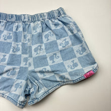 Load image into Gallery viewer, Girls Barbie, chambray cotton shorts, elasticated, GUC, size 7,