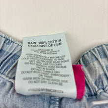 Load image into Gallery viewer, Girls Barbie, chambray cotton shorts, elasticated, GUC, size 7,