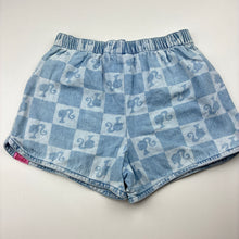 Load image into Gallery viewer, Girls Barbie, chambray cotton shorts, elasticated, GUC, size 7,