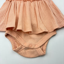 Load image into Gallery viewer, Girls Dymples, ribbed cotton romper dress, GUC, size 00,