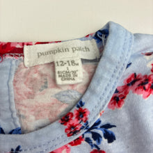 Load image into Gallery viewer, Girls Pumpkin Patch, floral cotton long sleeve dress, light marks, FUC, size 1, L: