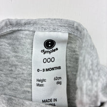 Load image into Gallery viewer, Unisex Dymples, stretchy long sleeve t-shirt / top, GUC, size 000,