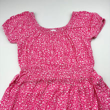 Load image into Gallery viewer, Girls Anko, pink &amp; white floral viscose dress, GUC, size 10, L: