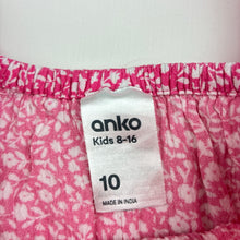 Load image into Gallery viewer, Girls Anko, pink &amp; white floral viscose dress, GUC, size 10, L: