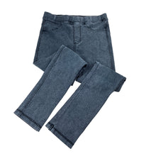 Load image into Gallery viewer, Girls Zara, stretchy denim leggings, elasticated, wash fade, FUC, size 7,