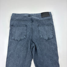 Load image into Gallery viewer, Girls Zara, stretchy denim leggings, elasticated, wash fade, FUC, size 7,