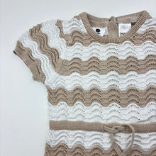 Load image into Gallery viewer, Girls Dymples, knitted cotton romper, EUC, size 1,