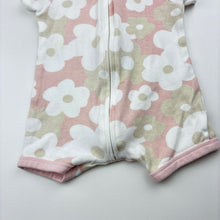 Load image into Gallery viewer, Girls Baby Berry, floral cotton zip romper, GUC, size 000,