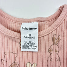 Load image into Gallery viewer, Girls Baby Berry, ribbed singlet / tank top, rabbits, EUC, size 00,