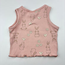 Load image into Gallery viewer, Girls Baby Berry, ribbed singlet / tank top, rabbits, EUC, size 00,