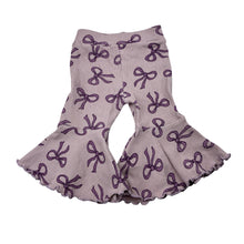Load image into Gallery viewer, Girls waffle, flared pants / bottoms, elasticated, EUC, size 00,